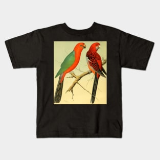 Colorful Birds of the Amazon: 1878 naturalist illustration Kids T-Shirt